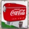 Drink Coca Cola Ice Cold DS Porcelain Sign w/ Fountain Dispenser