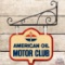 American Oil Motor Club Embossed 3D Plastic Sign w/ Bracket