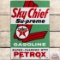 1959 Texaco Sky Chief Supreme w/ Petrox SS Porcelain Gas Pump Plate Sign 