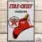 1947 Texaco Fire Chief Gasoline SS Porcelain Gas Pump Plate Sign 