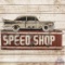 Speed Shop Die Cut DS Tin Neon Sign w/ Hotrod