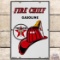 1963 Texaco Fire Chief Gasoline SS Porcelain Pump Plate Sign 