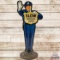 Coca Cola Slow School Zone Policeman Resume Speed DS Tin Curb Sign