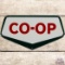 Co-Op Gasoline Oils SS Porcelain Truck Sign