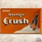 Drink Orange Crush DS Tin Flange Sign w/ Bottle