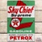 1959 Texaco Sky Chief Supreme w/ Petrox SS Porcelain Gas Pump Plate Sign 
