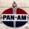 Pan-am Gasoline Die Cut SS Porcelain Sign w/ Flame Logo (Small)