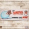 Texaco It's Spring Change Oil Now Cloth Advertising Banner w/ Logo
