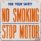 Union 76 For Your Safety No Smoking Stop Motor DS Porcelain Sign