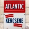 Atlantic Kerosene SS Porcelain Gas Pump Plate Sign