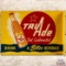 1951 Drink TruAde A Better Beverage DS Tin Flange Sign w/ Bottle