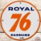 Royal 76 Gasoline SS Porcelain Pump Plate Sign