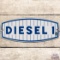 NOS Champlin Diesel 1 SS Porcelain Gas Pump Plate Sign