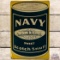 NOS Navy Sweet Scotch Snuff Emb SS Tin Sign w/ Battleship
