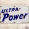 Utoco Ultra Power Gasoline Emb. SS Porcelain Pump Plate Sign