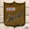 Atlantic Imperial Emb. SS Tin Gas Pump Plate Sign 