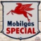 1946 Mobilgas Special SS Porcelain Gas Pump Plate Sign w/ Pegasus
