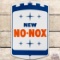 Gulf New No-Nox SS Porcelain Gas Pump Plate Sign