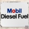 Mobil Diesel Fuel SS Porcelain Gas Pump Plate Sign
