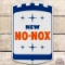 Gulf New No-Nox SS Porcelain Gas Pump Plate Sign