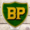 BP British Petroleum Gasoline OPB Milk Glass Globe