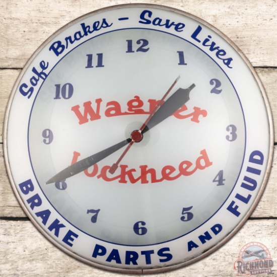 Wagner Lockheed Brakes 15" Double Bubble Advertising Clock