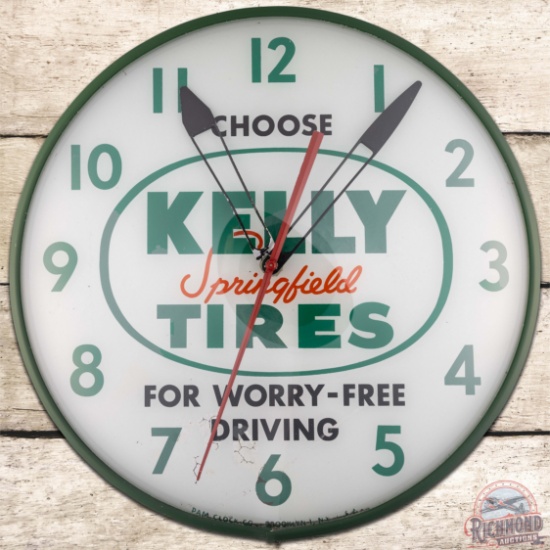 Kelly Springfield Tires 15" PAM Advertising Clock w/ Logo