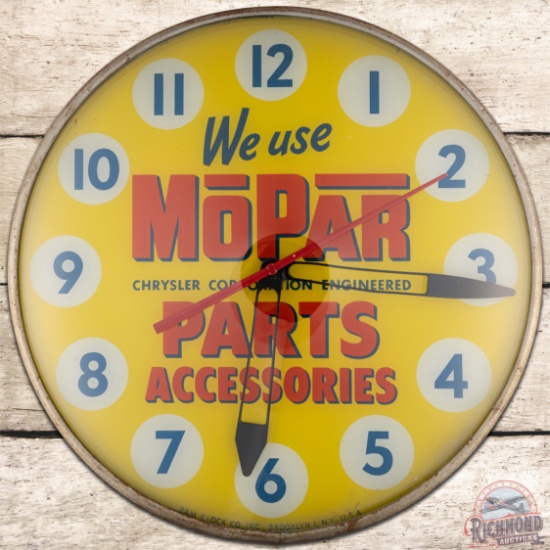 We Use Mopar Parts Accessories Chrysler 15" PAM Advertising Clock