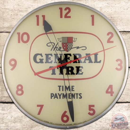 The General Tire 15" Telechron Advertising Clock w/ Logo