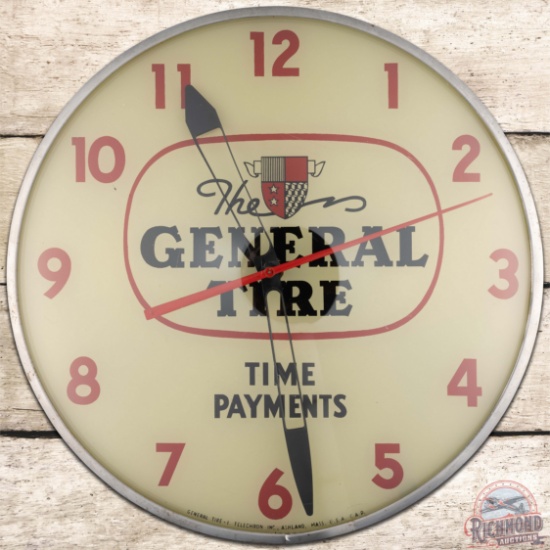 The General Tire 15" Telechron Advertising Clock w/ Logo