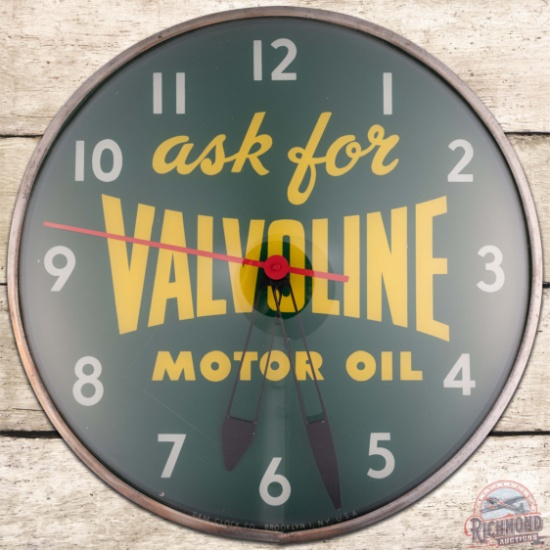 Ask for Valvoline Motor Oil 15" Pam Advertising Clock