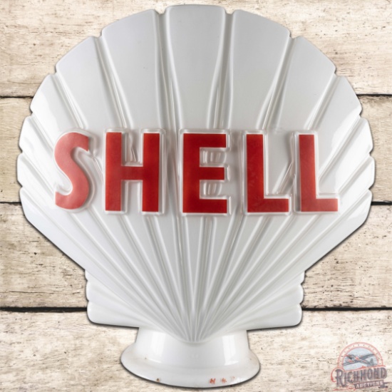 Shell OPC Milk Glass Gas Pump Globe