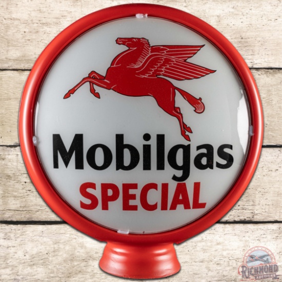 Mobilgas Special 15" Single Gas Pump Globe w/ Pegasus
