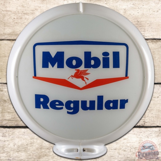Mobil Regular Gasoline 13.5" Gas Pump Globe Complete