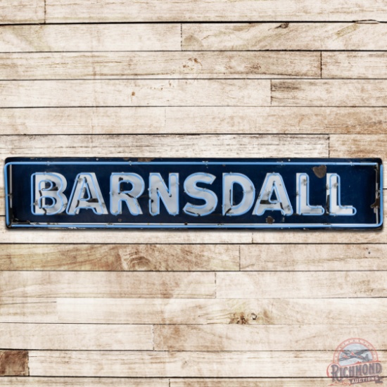 Barnsdall Motor Oil Gasoline SS Porcelain Neon Sign