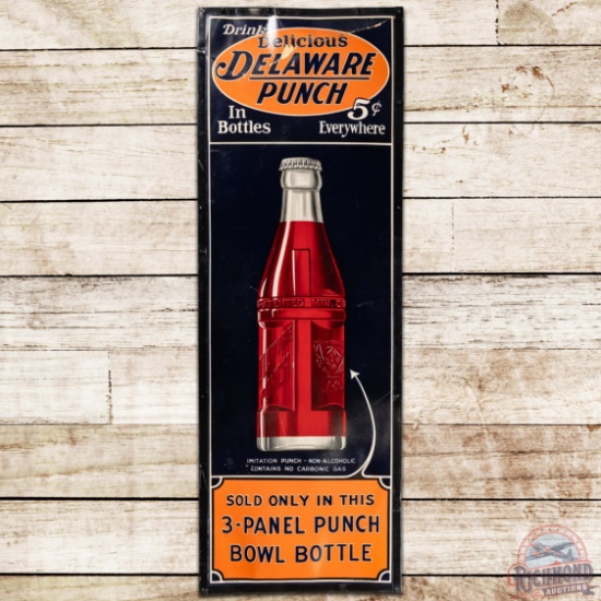 Early Drink Delaware Punch in Bottles Cardboard Sign w/ Bottle