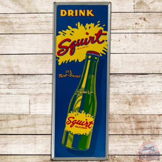 Drink Squirt "It's Tart Sweet" Emb. Vertical SS Tin Sign w/ Bottle