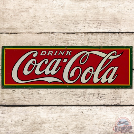 Drink Coca Cola Embossed SS Tin Sign