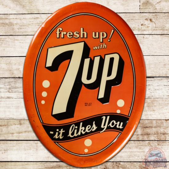 Scarce Fresh up! With 7up "It Likes You" SS Tin Sign