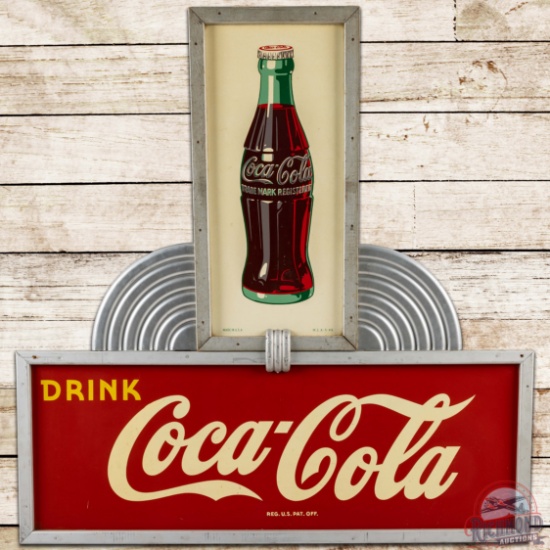 1946 Drink Coca Cola Multi-Piece Masonite Sign w/ Bottle