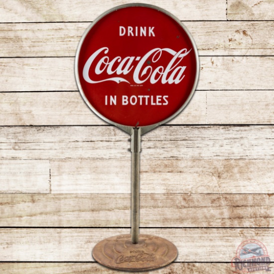 Drink Coca Cola in Bottles DS Porcelain Curb Sign