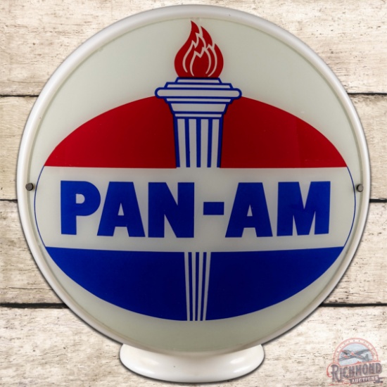 Pan-Am 12.5" lenses on Wide Milk Glass Globe Body