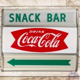 Drink Coca Cola Snack Bar DS Lighted Advertising Sign w/ Arrow
