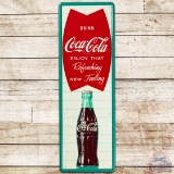 NOS 1961 Coca Cola Enjoy That Refreshing New Feeling w Fishtail & Bottle