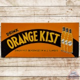 Drink Orange Kist Embossed SS Tin Sign w/ Bottles