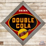 1947 Drink Double Cola SS Tin Sign w/ Bottle