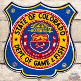 State of Colorado Dept of Game & Fish SS Porcelain Shield Sign