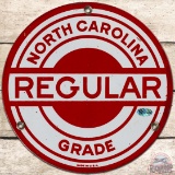 North Caroline Regular Grade SS Porcelain Gas Pump Plate Sign