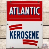 Atlantic Kerosene SS Porcelain Gas Pump Plate Sign