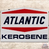 Atlantic Kerosene Die Cut SS Porcelain Gas Pump Plate Sign